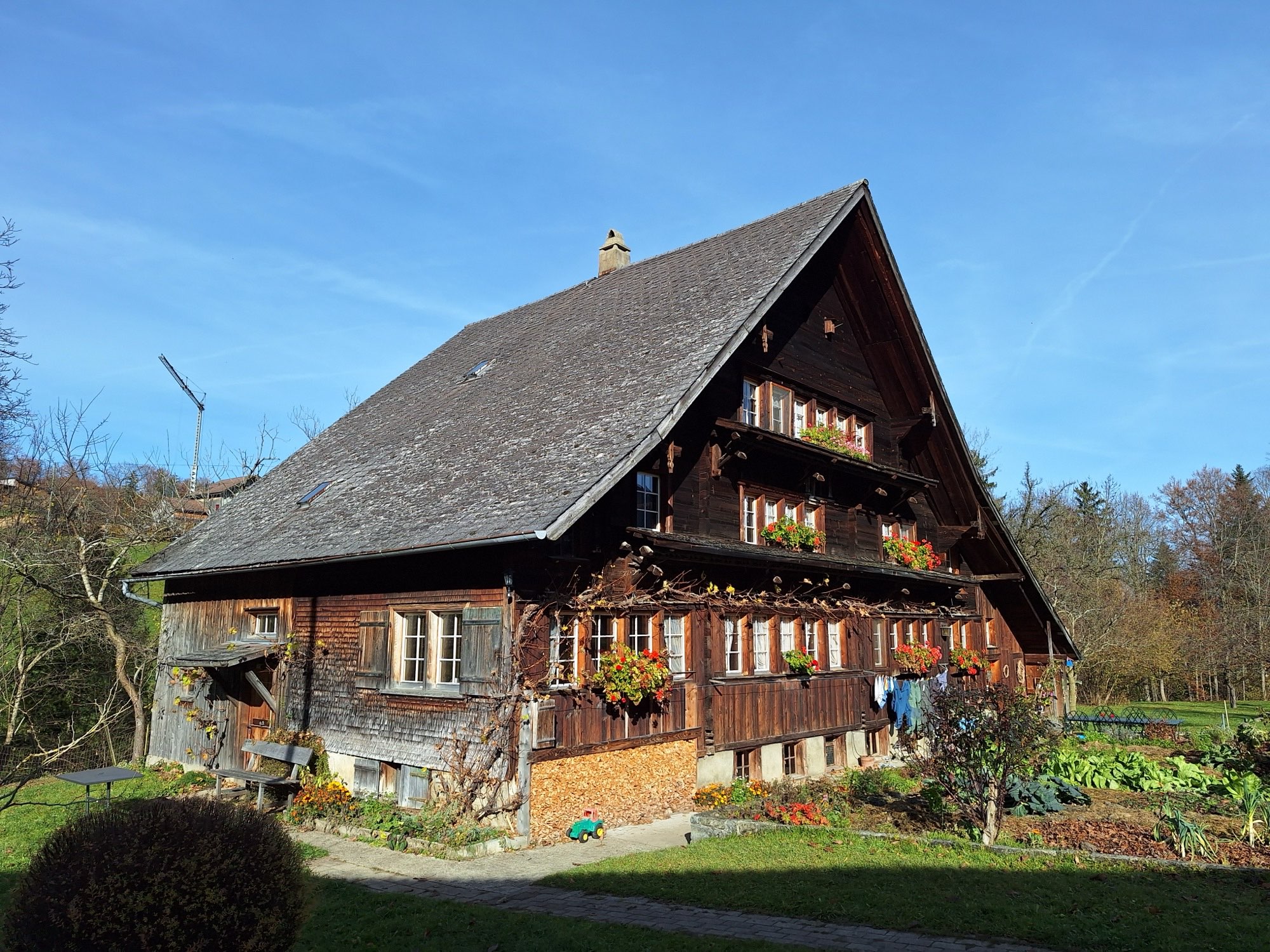 Bestehendes Bauernhaus als Grundlage der Umbauplanung